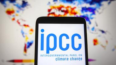 Auf dieser Fotoillustration ist das Logo des Weltklimarats (IPCC) auf dem Bildschirm eines Smartphones zu sehen.