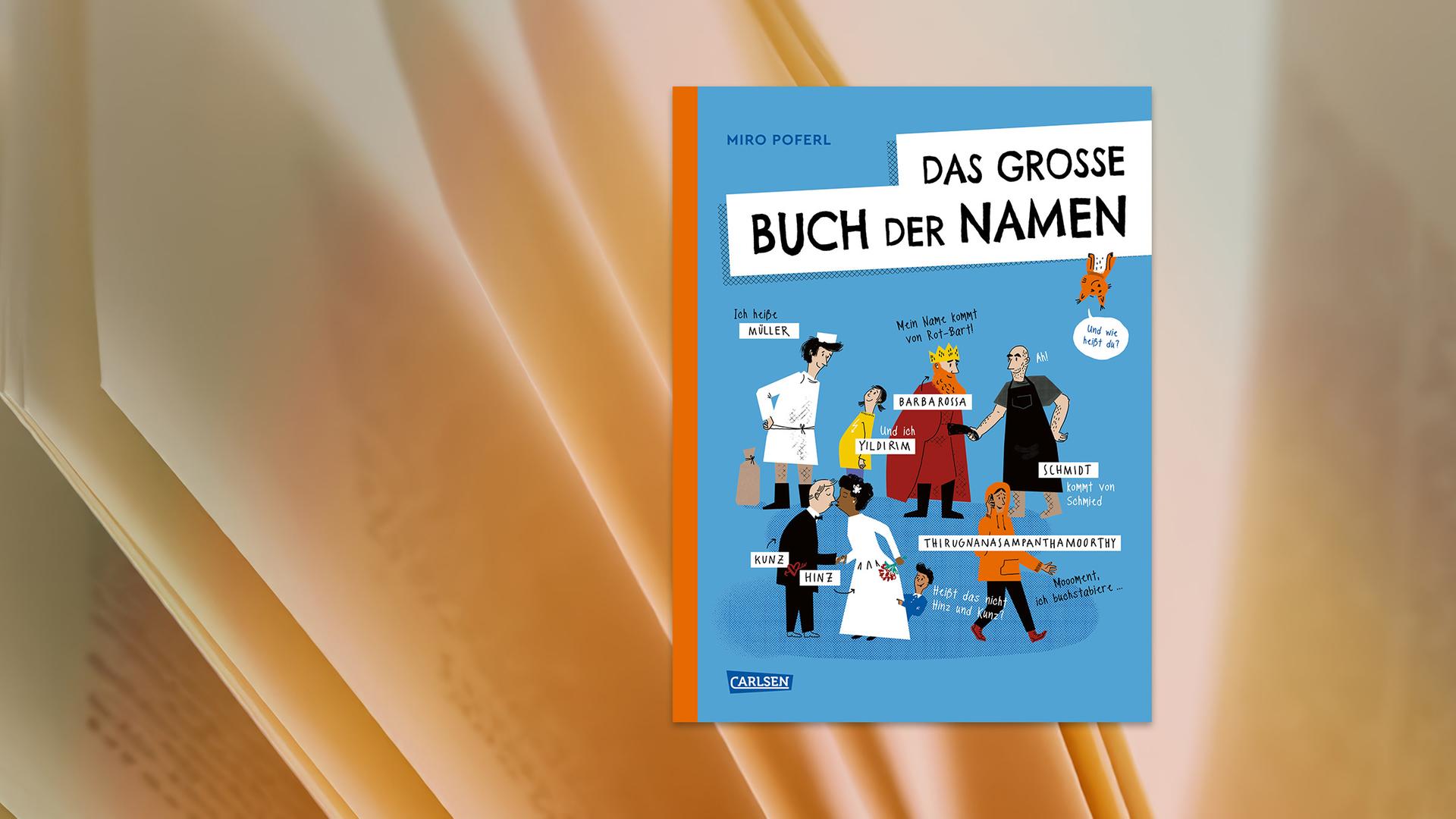 Auf dem Cover des Kinderbuches sieht man die Illustration von Menschen verschiedenen Alters vor blauem Hintergrund.