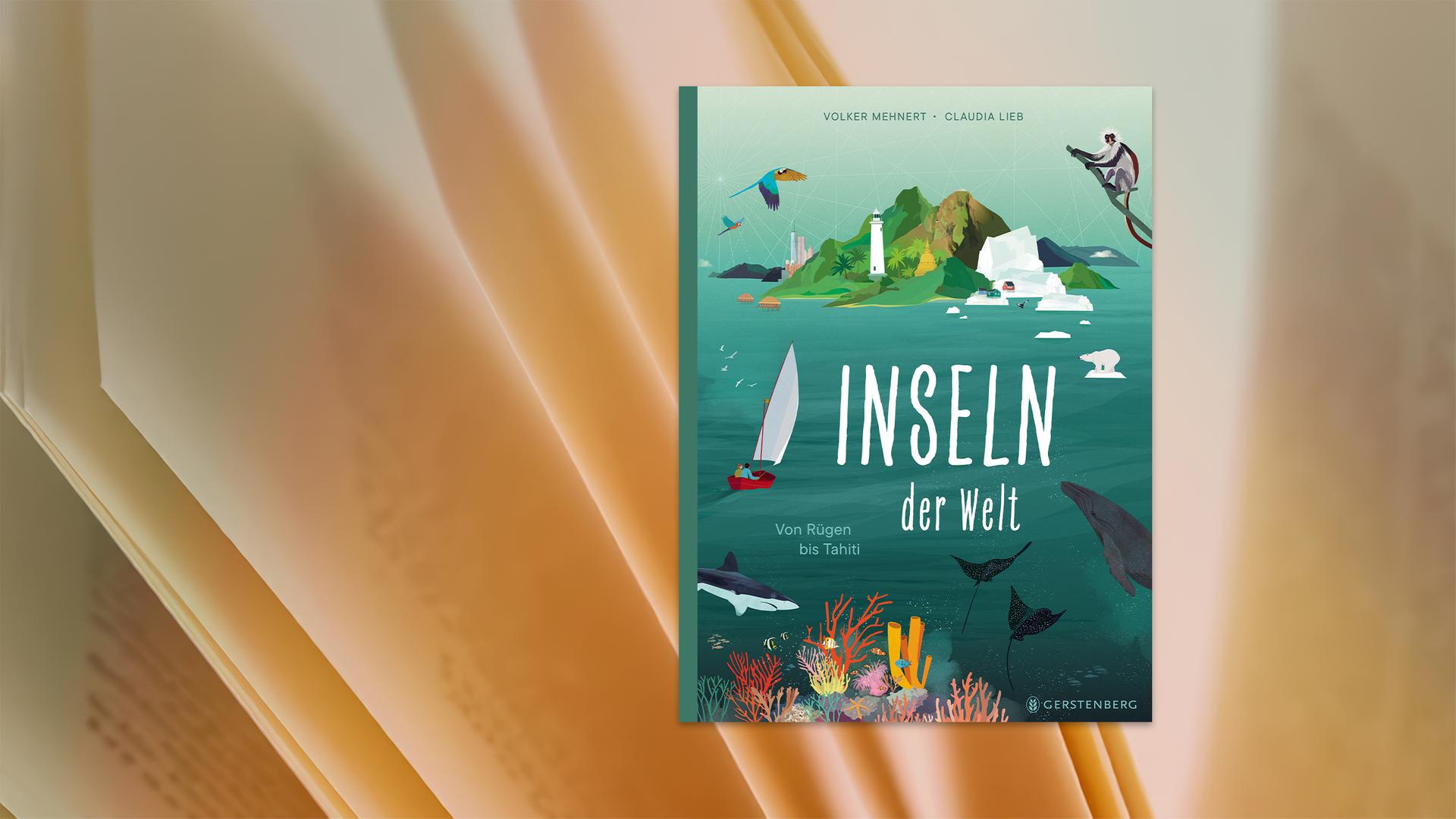 Auf dem Cover des Kinderbuches sieht man die Illustration einer Insel umgeben von Meer.