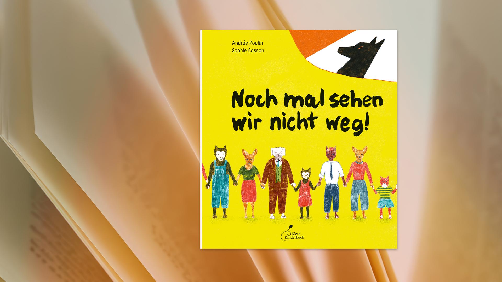 Auf dem Cover des Kinderbuches sieht man die Illustration von Tieren in menschlicher Kleidung, die sich an den Pfoten halten.