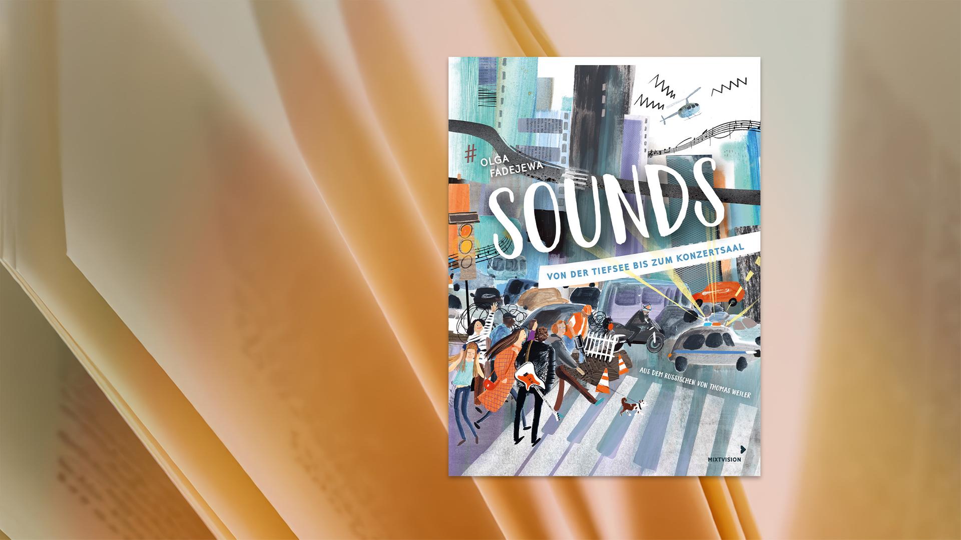 Augf dem Cover des Kinderbuches sieht man die Illustration einer Großstadt mit vielen Menschen und Autos.