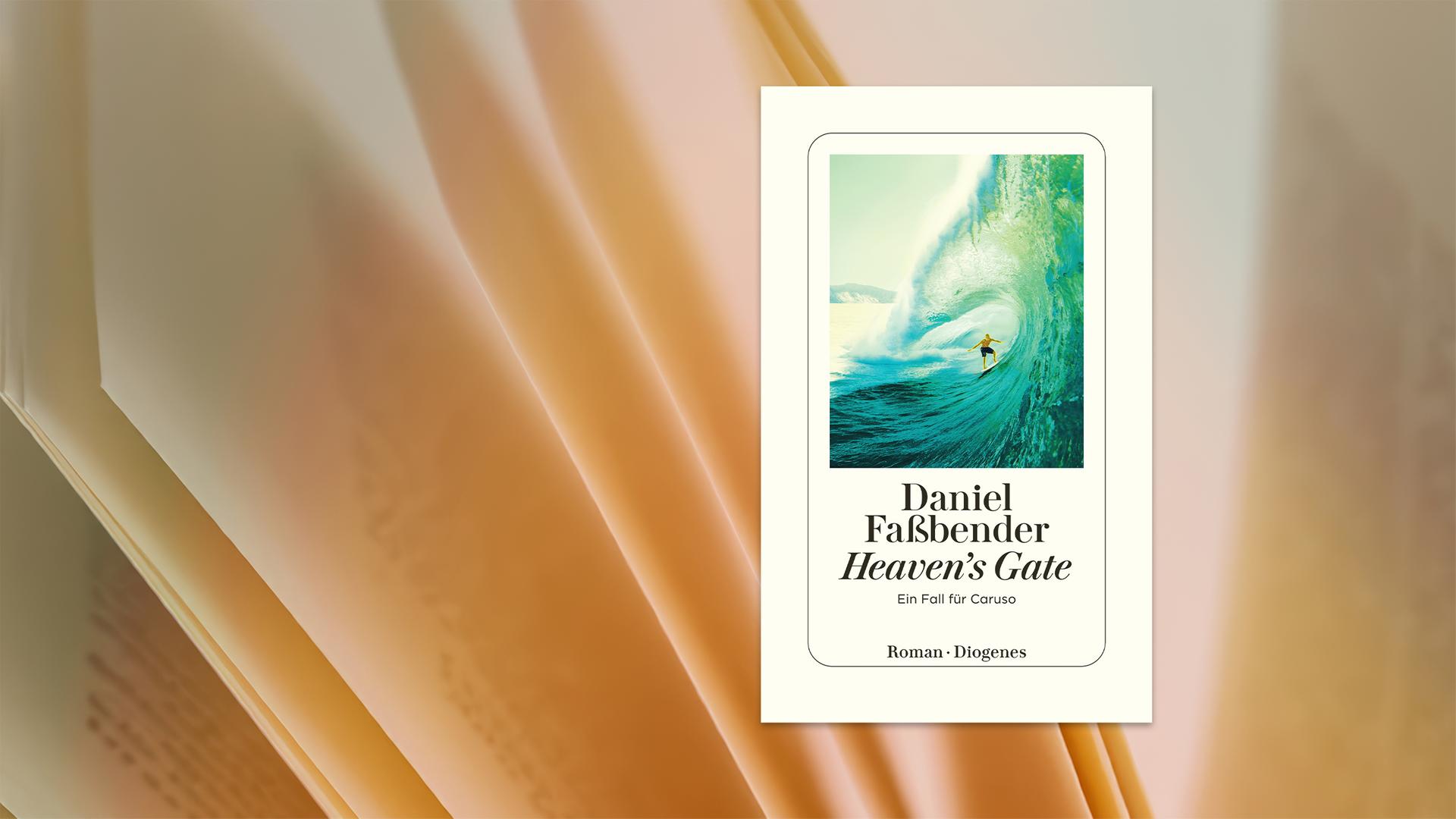 Auf dem Cover des Buches sieht man einen Surfer, der auf einer Riesenwelle reitet.