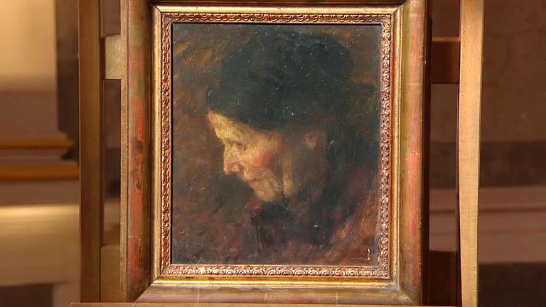 Das Porträt einer alten Dame