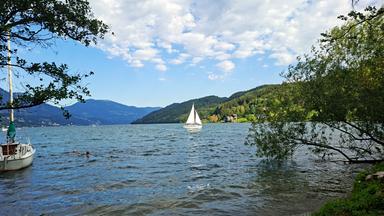Millstättersee vom Seespitz in Seeboden gesehen
