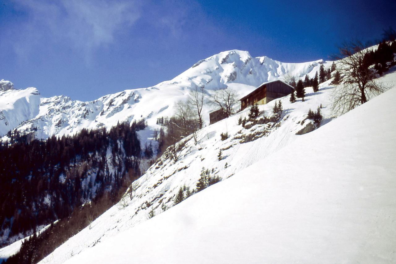 Eine Almhuette im Schnee
