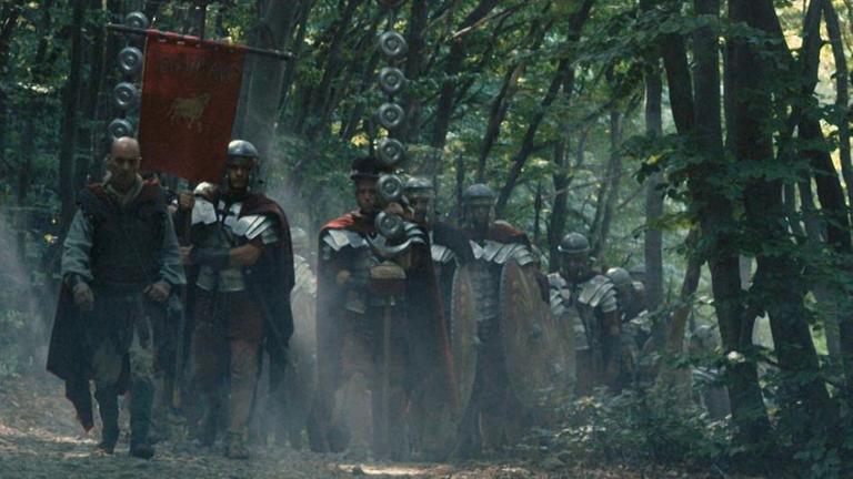 Römische Legion marschiert (Spielszene)