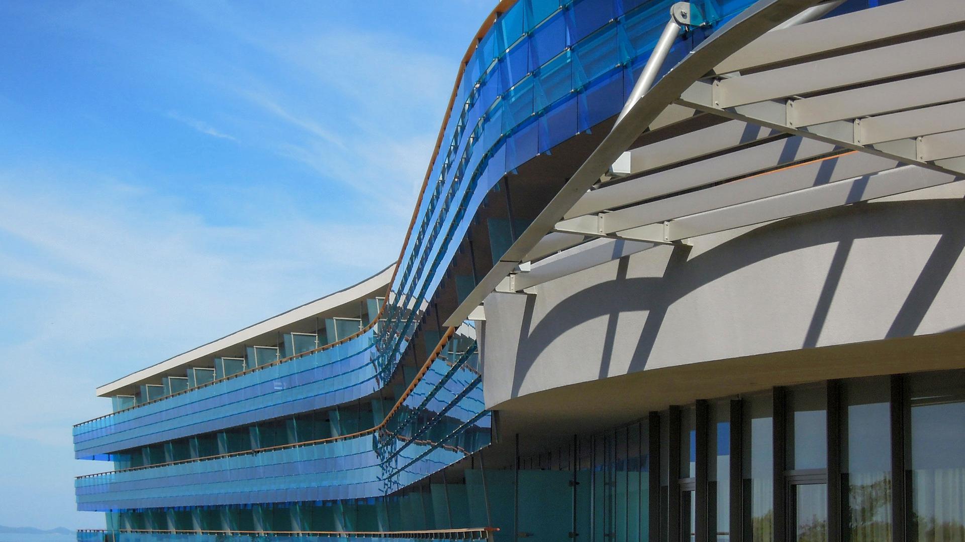 Punta Skala Resort, Hotel Iadera in Zardar von den Architekten Boris Podrecca und Matteo Thun. 