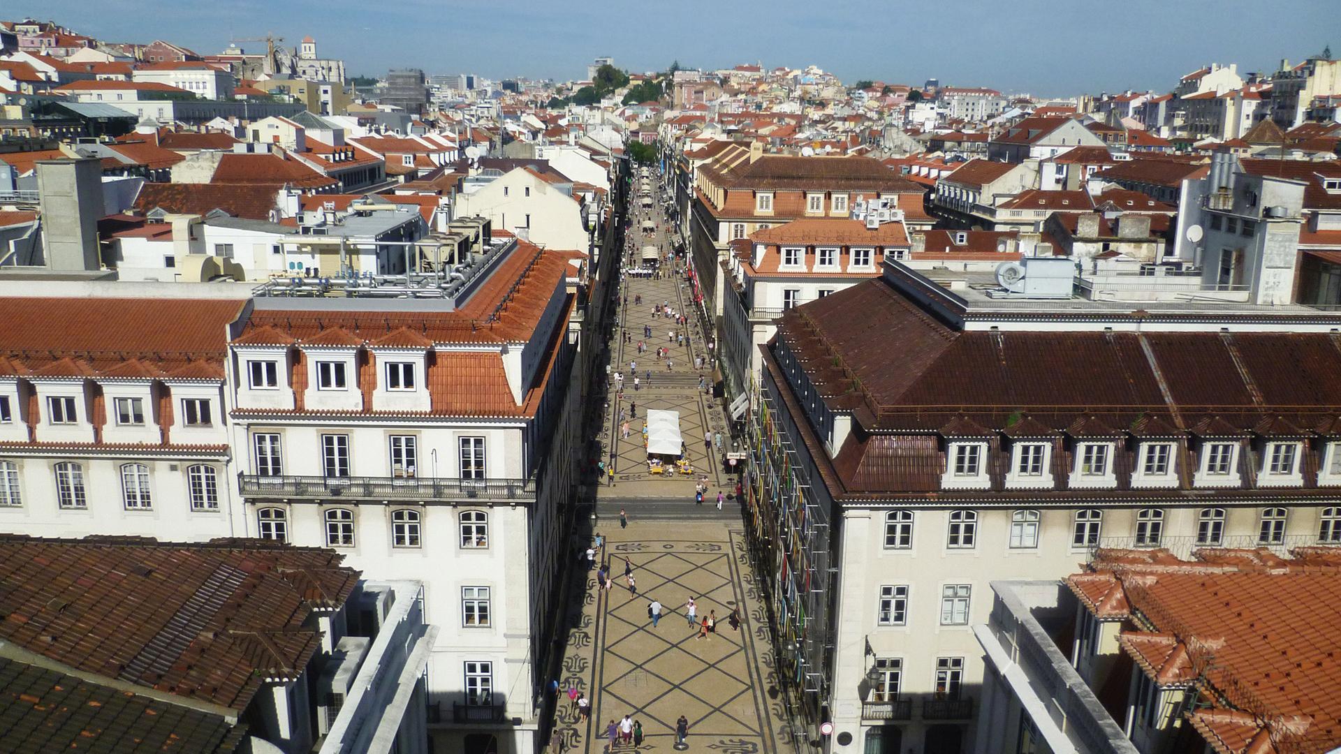 Blick auf die Rua Augusta.