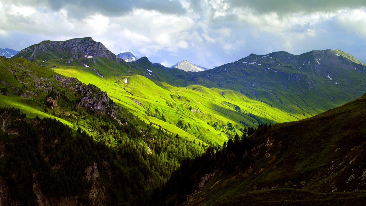 Landschaft um die Franz Fischer Hütte mit Mosermandl.