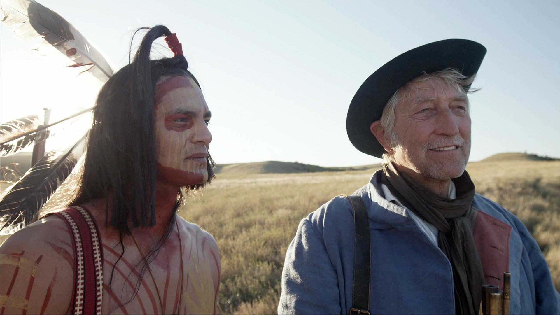 Mato-Tope (Marty Young Bear) und Prinz zu Wied (Wigand Witting) in den Rolling Plains