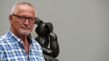 Markus Brock mit Konstantin Wecker im Museum Brandhorst