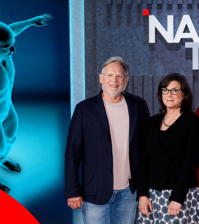 Moderatorin Alena Buyx im nano talk studio mit ihren Gästen