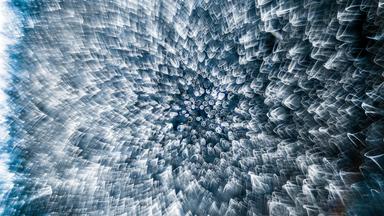 gefrorener Wassertropfen