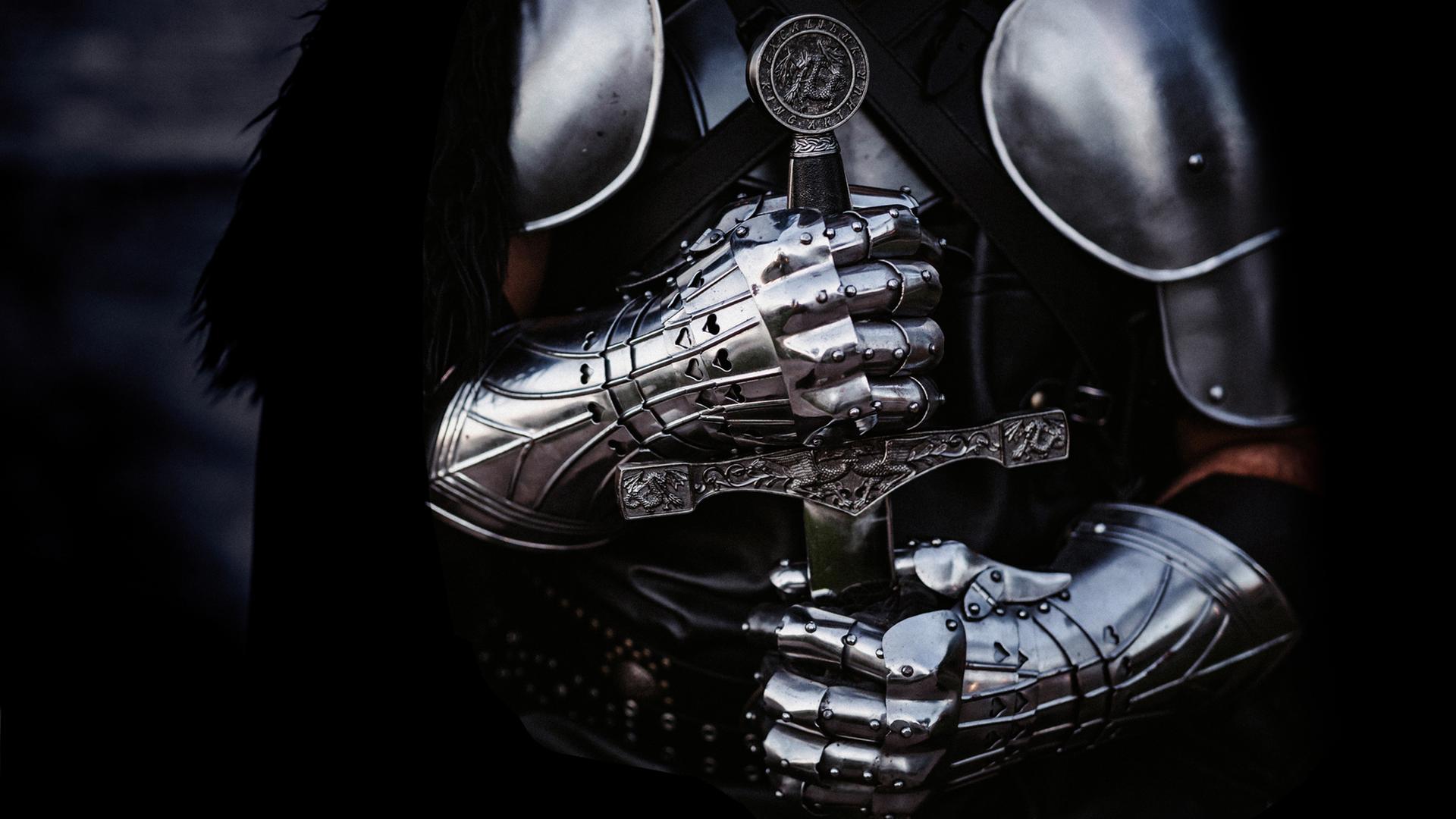 Parzival mit Lehrer in der Kirche