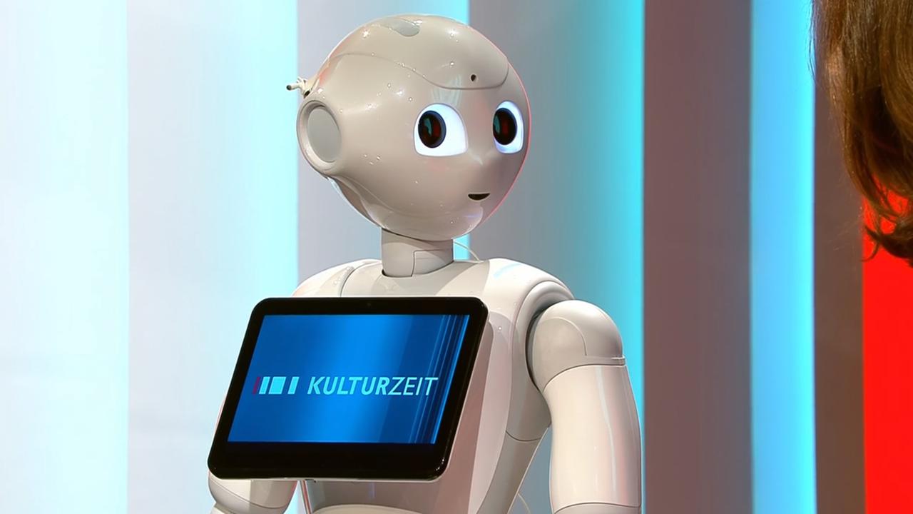 Roboter im Kulturzeit-Studio