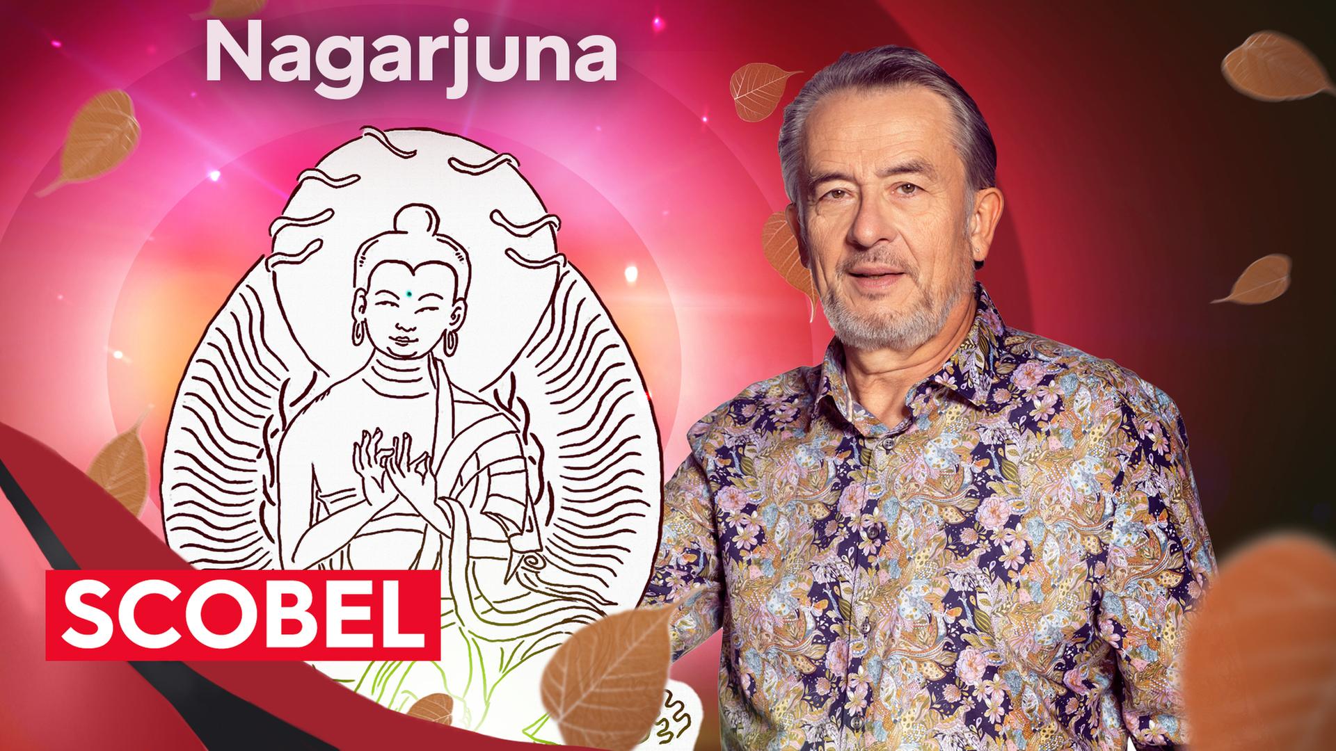 Gert Scobel und eine Zeichnung einer buddhistischen Figur