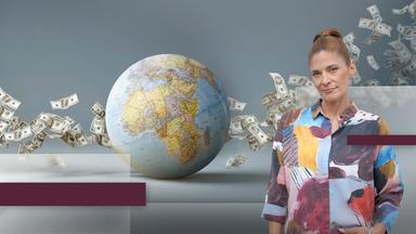 Katty Salié und Globus, Geld, ausgestreckte Hände