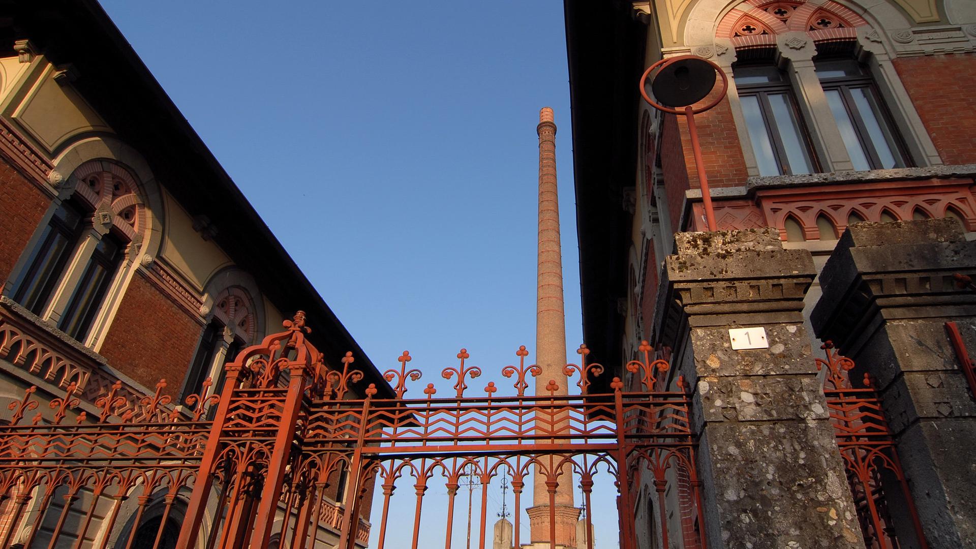 Fabrikarchitektur von Crespi d'Adda.