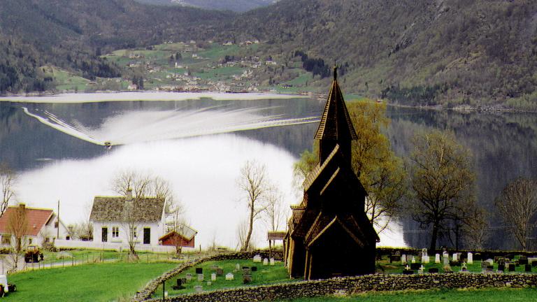Die Stabkirche von Urnes, Norwegen
