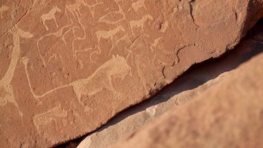 Felsgravuren bei Twyfelfontein in Namibia.