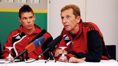 Manfred Amerell und Michael Kempter bei einer Pressekonferenz.