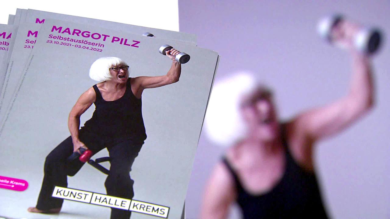 Margot Pilz beim Anti Aging Work Out. 