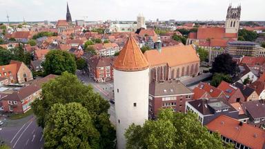 Luftansicht der Stadt Münster.