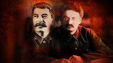 Montage mit Josef Stalin (links) und Leo Trotzki(rechts)