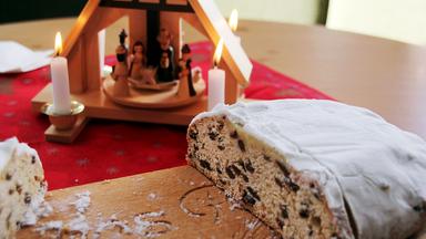 Weihnachtsstollen Anschnitt