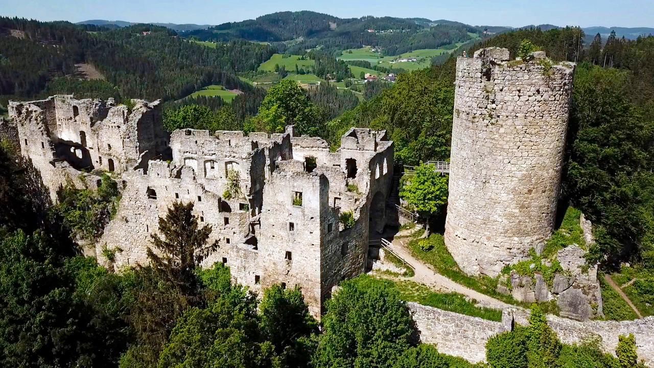 Burgruine von oben gesehen