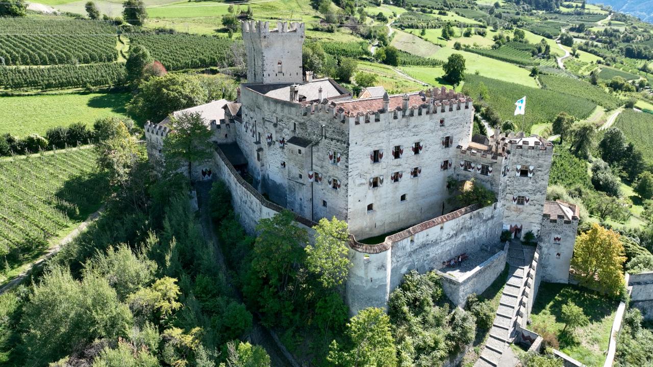 Luftaufnahme einer Burg
