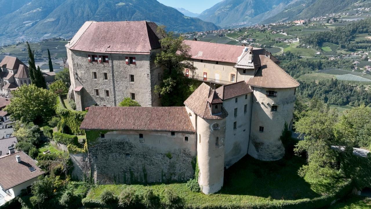 Luftaufnahme einer Burg
