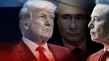 Bildcollage aus Trump Musk und Putin