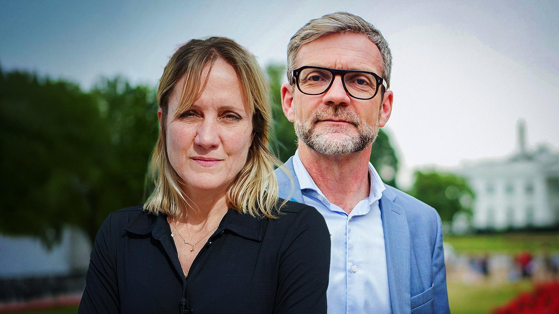 Eine Frau und ein Mann in Nahaufnahme