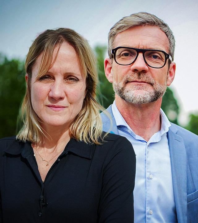 Eine Frau und ein Mann in Nahaufnahme