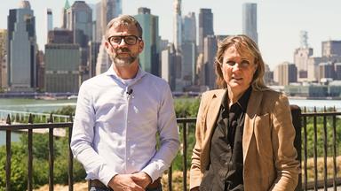 Peter Düggeli und Barbara Lüthi vor der Skyline in New York