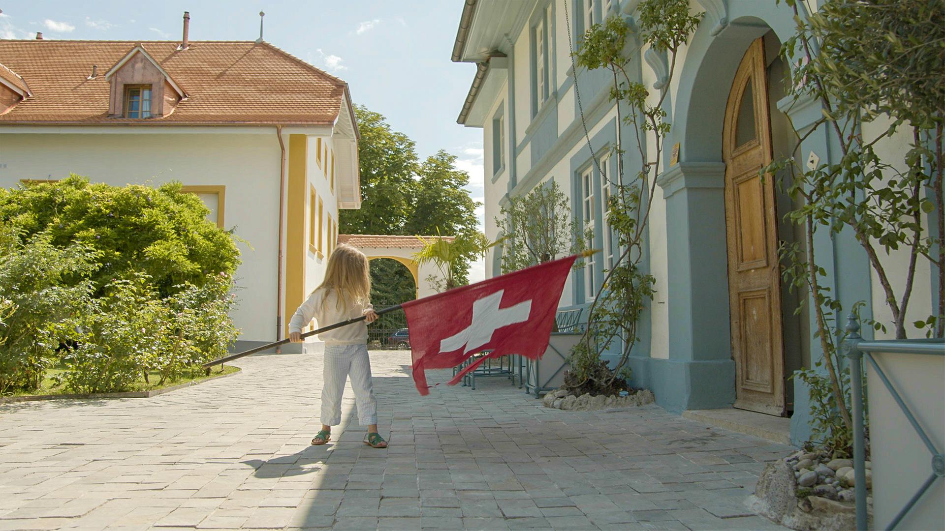 Schloss Marnand vor den 1. August-Feierlichkeiten 