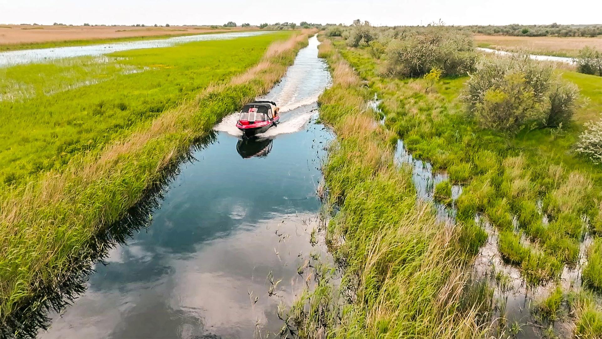 Boot im Donaudelta