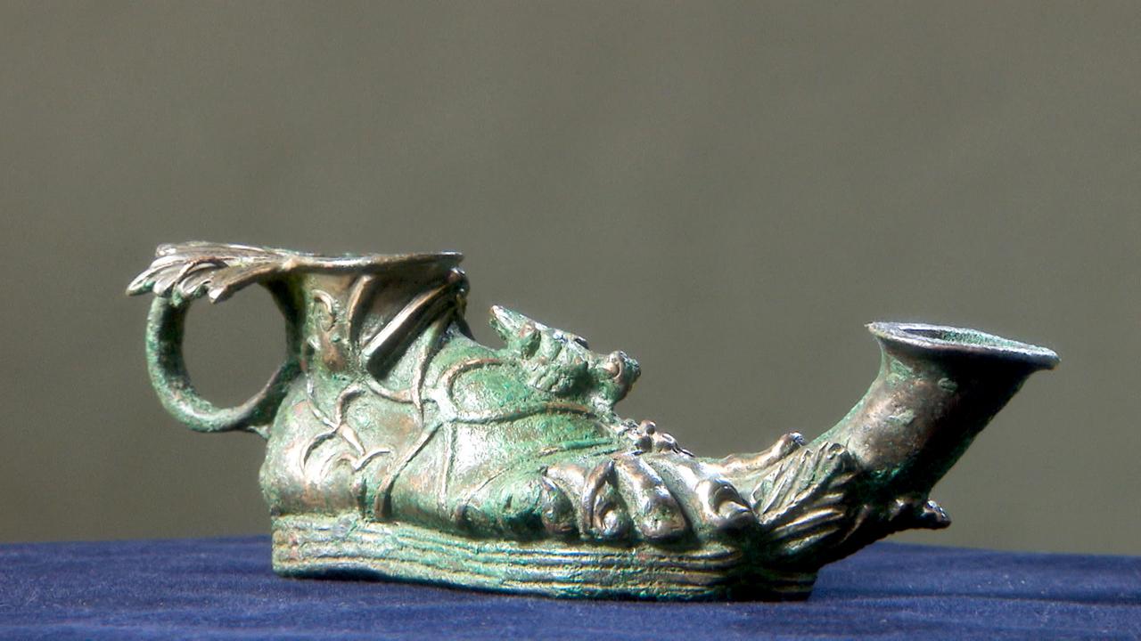 römische Öllampe, Fund 2. Jahrhundert nach Christus, Pöchlarn.
