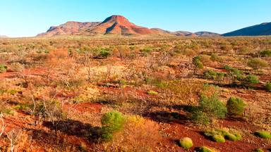 Luftaufnahme des australischen Outbacks.