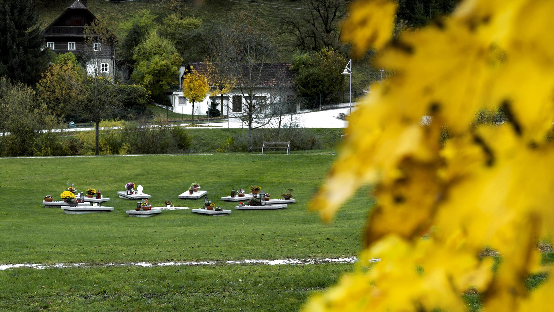 Gedenkstätte für die beim Grubenunglück in Lassing verschütteten Männer 