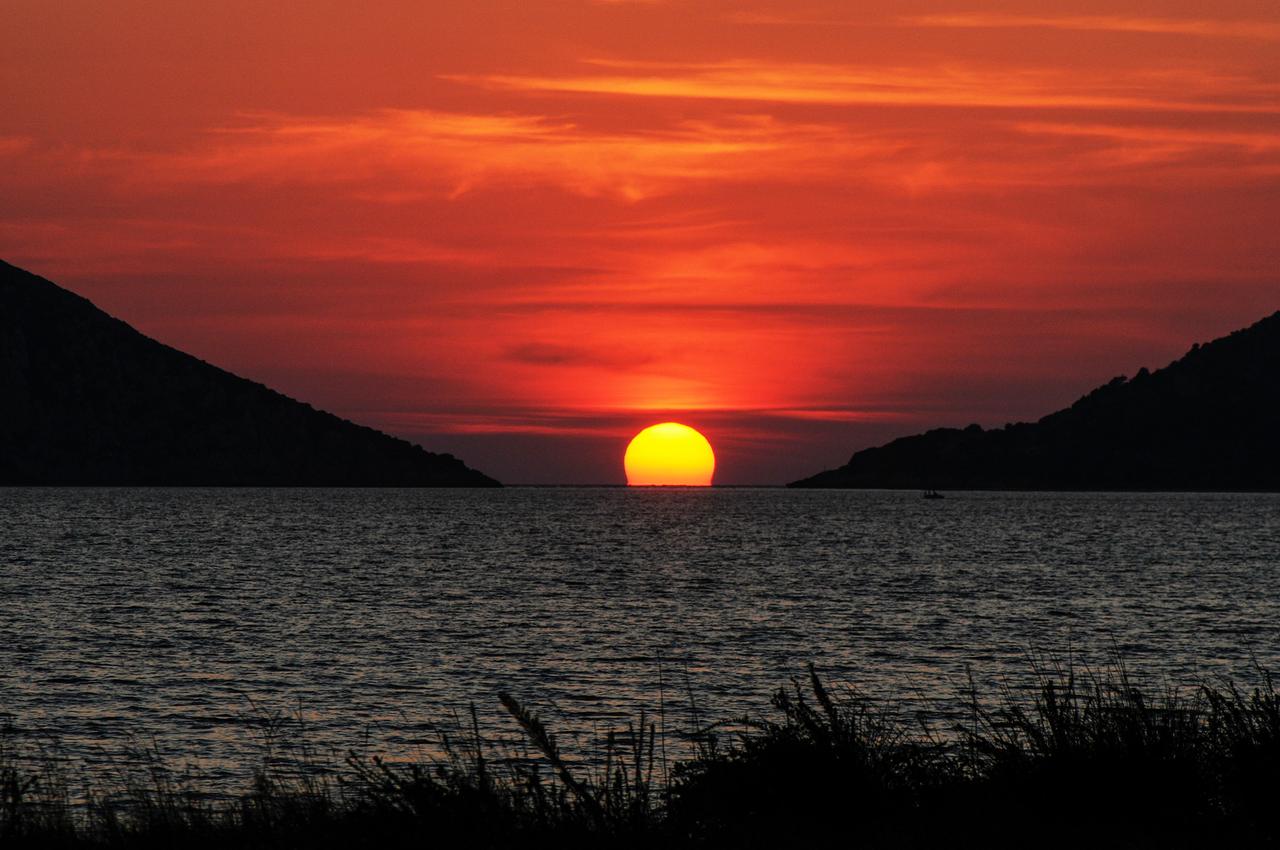 Sonnenuntergang in der Gialova-Lagune