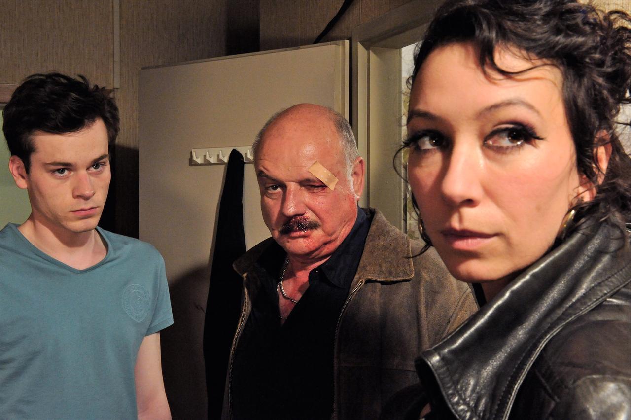  Florian Bartholomäi (Thorsten), Wolfgang Böck (Schuh), Ursula Strauss (Lucy).