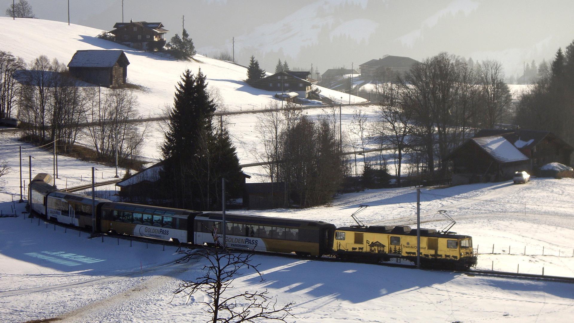Die Golden Pass Line bei Gstaad.